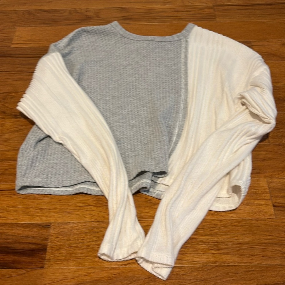 Wild fable Color Block Crop Sweater